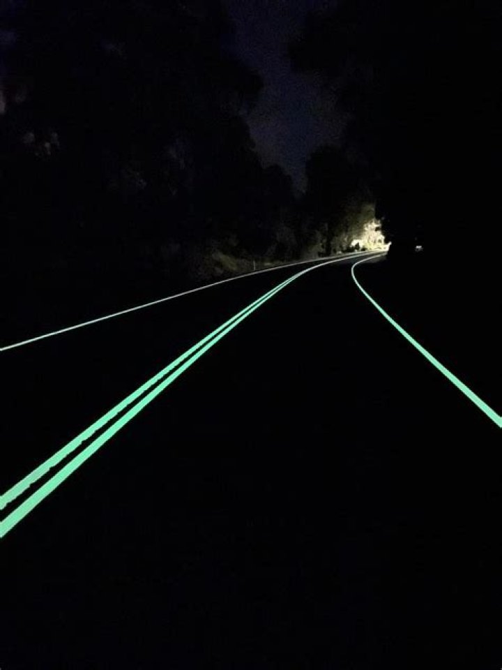 Glow-in-the-dark lines: New Australian road feature goes viral