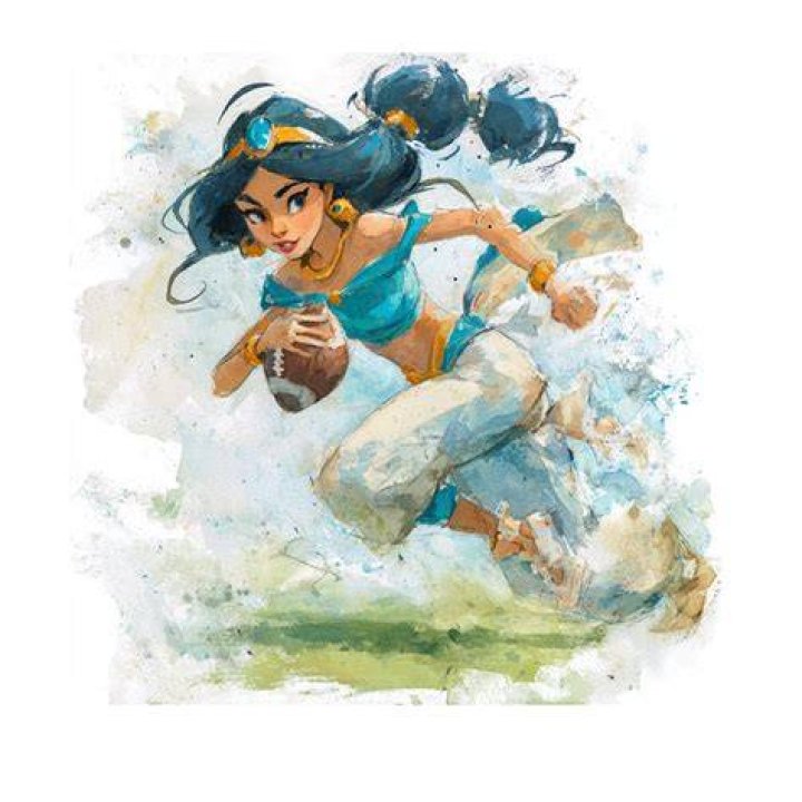 Jasmine can fit a football inside each cup of her bra